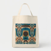 Turquoise Gold Sun Zuidwestelijke Kunst Tote Bag (Voorkant)