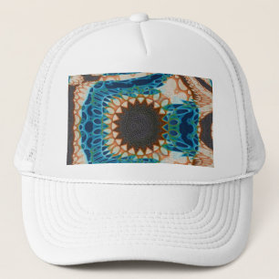 Turquoise Gold Sun Zuidwestelijke Kunst Trucker Pet