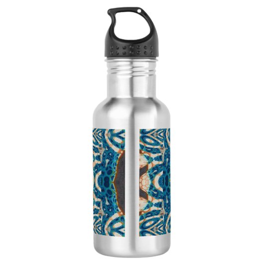 Turquoise Gold Sun Zuidwestelijke Kunst Waterfles (Achterkant)