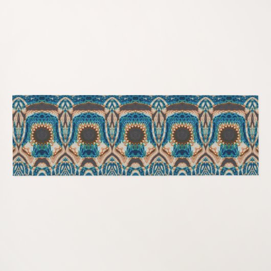 Turquoise Gold Sun Zuidwestelijke Kunst Yogamat (Achterkant (horizontaal))