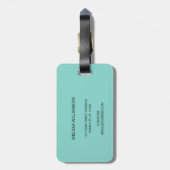 Turquoise Gold Turtle Tribal Animal Mandala Bagagelabel (Achterkant verticaal)