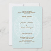 Turquoise Golden Indian - Uitnodiging voor een bru (Achterkant)