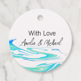 Turquoise golf bedankjes labels