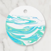 Turquoise golf bedankjes labels (Achterkant)