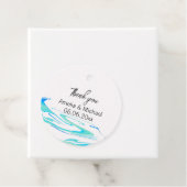 Turquoise golf bedankjes labels (In situ)