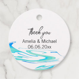 Turquoise golf bedankjes labels