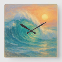 Turquoise Golf - Pastelschilderstijl Kunst