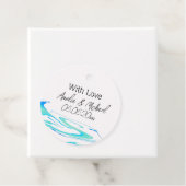 Turquoise Golf Personalized Bedankjes Labels (In situ)