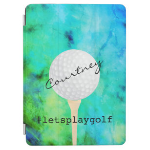 turquoise golfing om golfers te personaliseren iPad air cover