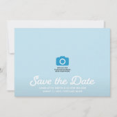 Turquoise golven Volledige foto Opslaan de datum K Save The Date (Voorkant)