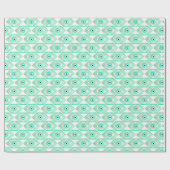 Turquoise Goud en Blauw Derde Oog Cadeaupapier (Vlak)