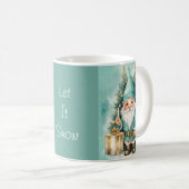 Turquoise & Goud Kerstkabouter Koffiemok (Voorkant rechts)