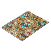 Turquoise & Goud Sierdamast Notitieboek (Linkerzijde)