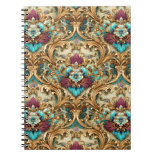 Turquoise & Goud Sierdamast Notitieboek