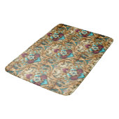 Turquoise & Goud Sierlijke Damast Badmat (Gekanteld)