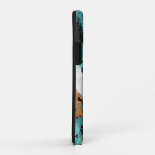 Turquoise Goud Zwart Luipaard Case-Mate iPhone Case (Achterkant/rechts)