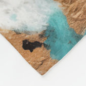 Turquoise Goud Zwart Luipaard Fleece Deken (Hoek)