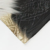 Turquoise goud, zwart wit Koeienhuid Fleece Deken (Hoek)