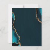 Turquoise & Gouden Begrafenis Memorial Dank u kaar Bedankkaart (Achterkant)