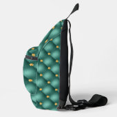 Turquoise gouden diamant getufte edelsteen sling bag (Rechts)