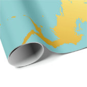 Turquoise gouden Folie Cadeaupapier (Rol Hoek)