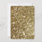 Turquoise Gouden Glitter Sweet 16 Feest Uitnodigin Kaart (Achterkant)