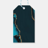 Turquoise & Gouden Herdenkingscadeautags Cadeaulabel (Achterkant)