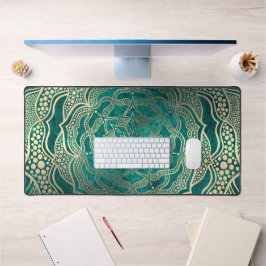 Turquoise & Gouden Mandala Luxe Reiki Yogastudio Bureaumat