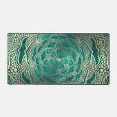 Turquoise & Gouden Mandala Luxe Reiki Yogastudio Bureaumat (Voorkant)