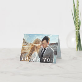 Turquoise & Gouden Marmeren Geode Bruiloft Dank u Kaart