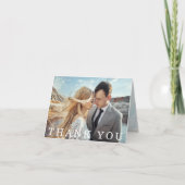 Turquoise & Gouden Marmeren Geode Bruiloft Dank u Kaart (Voorkant)