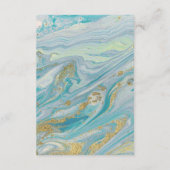 Turquoise & Gouden Marmeren Geode Details / Routeb Informatiekaartje (Achterkant)