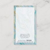 Turquoise & Gouden Marmeren Oorbel Sieraden Displa Visitekaartje (Achterkant)