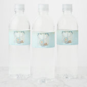 Turquoise & Gouden Pasen Fleslabels Waterfles Etiket (Flessen)