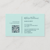 Turquoise Gouden Waterverf | QR Code Visitekaartje (Achterkant)