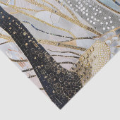 Turquoise Gouden Witte Peacocks Tissuepapier (Detail)