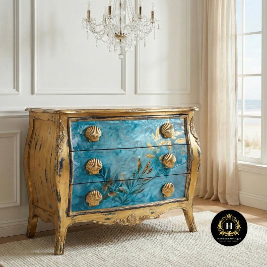 Turquoise Goudleer en Botanisch Tissuepapier