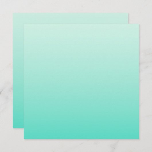 Turquoise Gradient Bedankkaart (Voorkant / Achterkant)