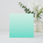 Turquoise Gradient Bedankkaart (Staand voorkant)