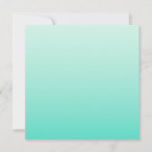 Turquoise Gradient Bedankkaart (Voorkant)