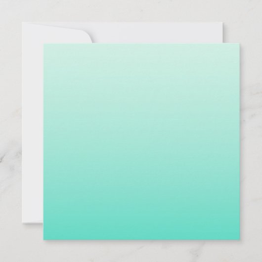 Turquoise Gradient Bedankkaart (Voorkant)