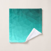 Turquoise gradiënt geometrisch mesh helder patroon bad handdoek (Wasdoekje)