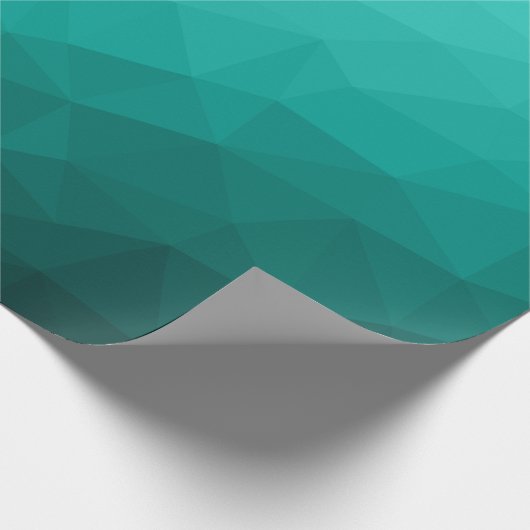 Turquoise gradiënt geometrisch mesh patroon cadeaupapier (Hoek)