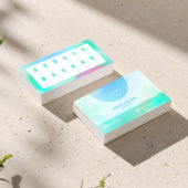 Turquoise Gradient Kaart voor Nail Techs & Salons Visitekaartje