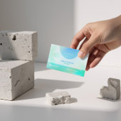 Turquoise Gradient Kaart voor Nail Techs & Salons Visitekaartje