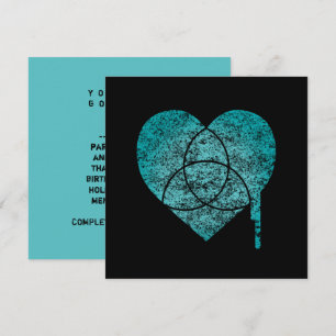 turquoise grafiek hart kaart