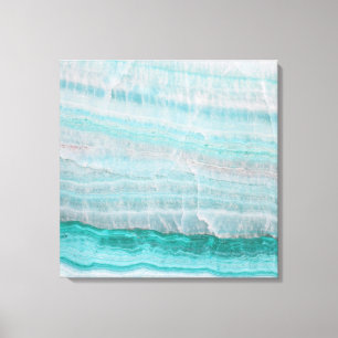 Turquoise Granite Stone Layered Wave Print