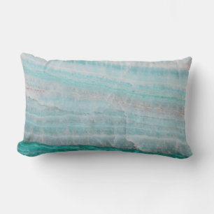 Turquoise Granite Stone Layered Wave Print Kussen