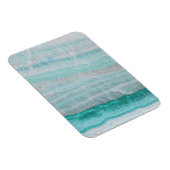 Turquoise Granite Stone Layered Wave Print Magneet (Rechterzijde)