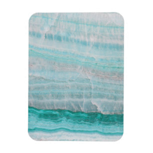 Turquoise Granite Stone Layered Wave Print Magneet